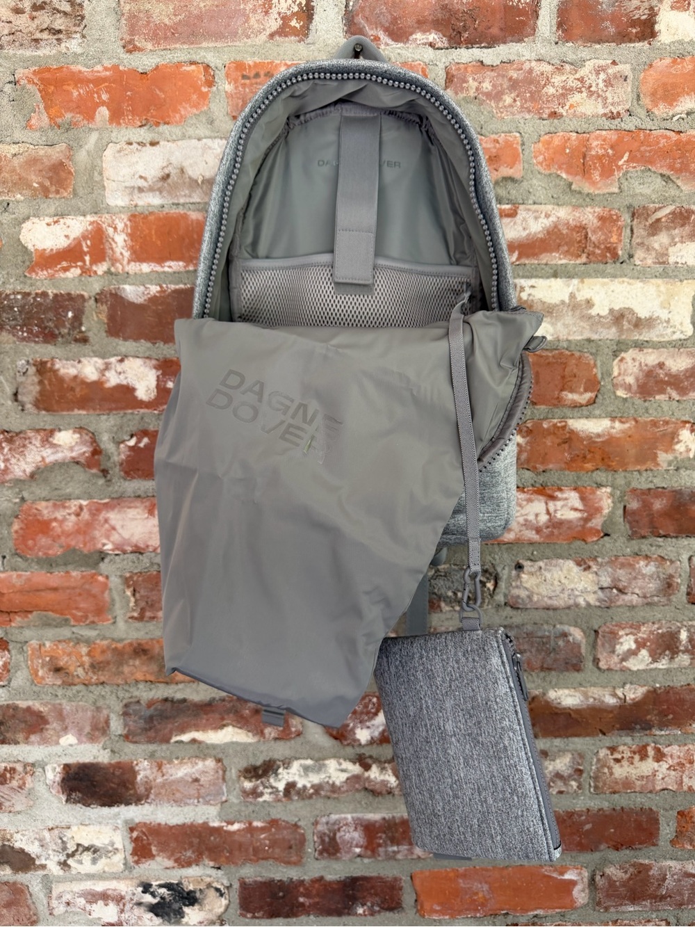 NWOT Dagne Dover Dakota Medium Backpack Heather Gray Neoprene Laptop Travel Bag - Picture 8 of 16